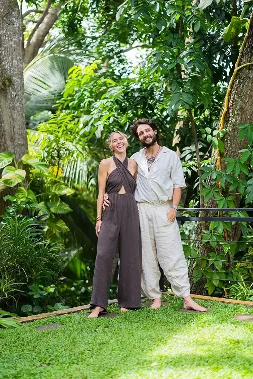 Aaron Petty and Paige, co-founders of Om Som Yoga & Ayurveda