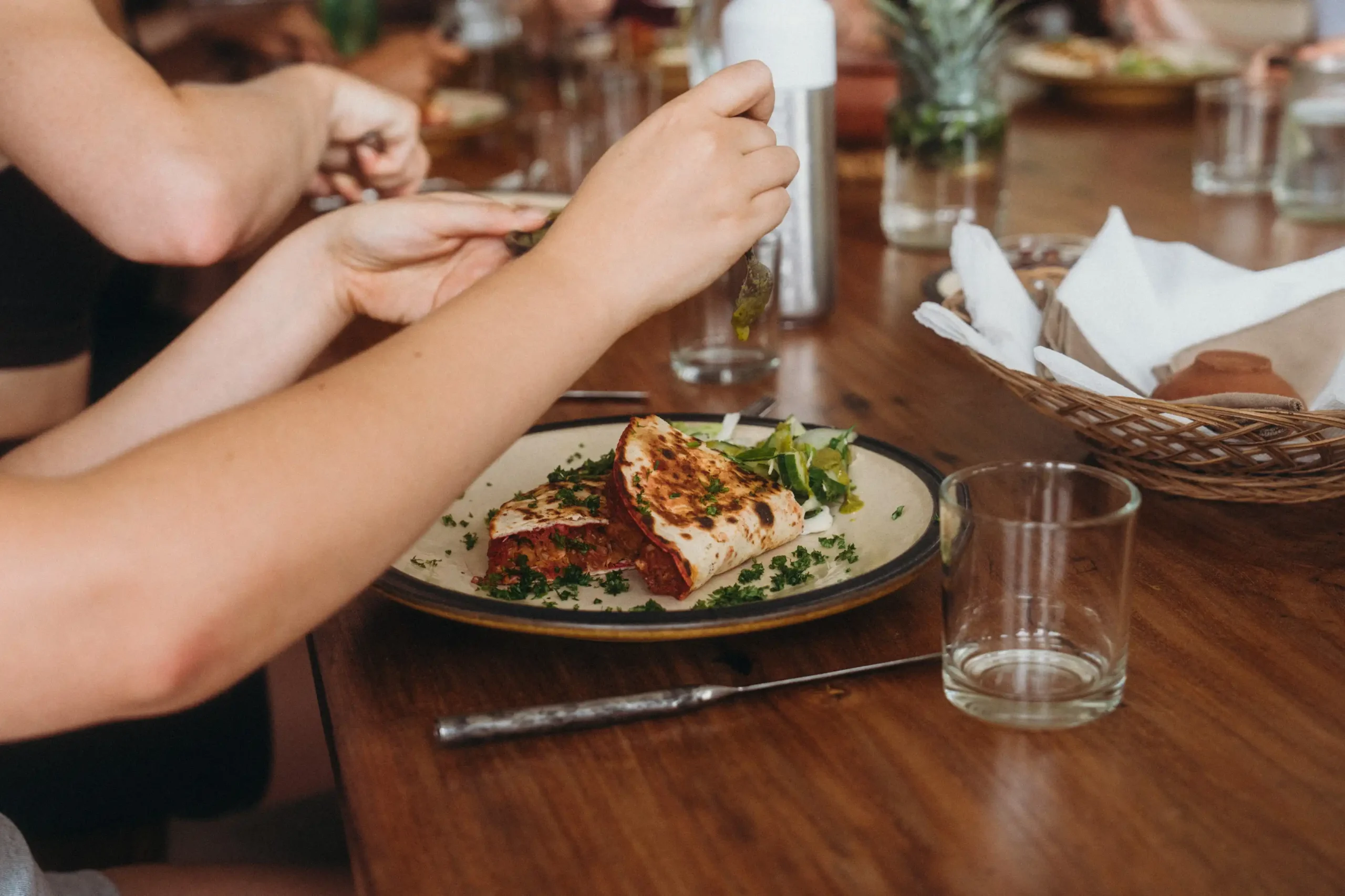 Plant-based food served at Lanka Yoga retreat, Sri Lanka