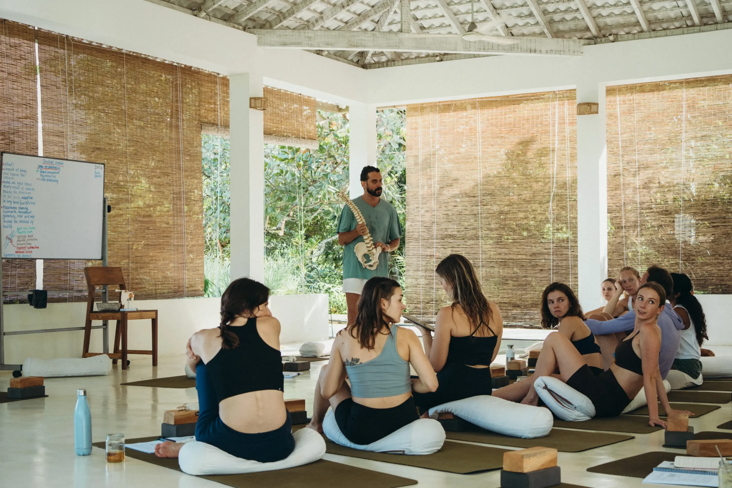Yoga teacher training class at Lanka Yoga retreat