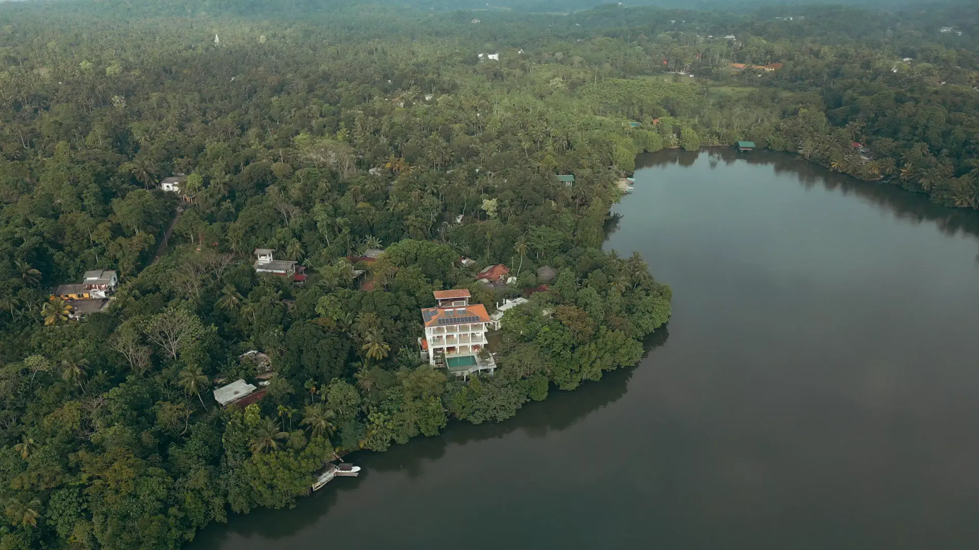 Yoga retreat venue hire in Sri Lanka at Lanka Yoga on Koggala Lake, with pool, jungle and lakefront shala